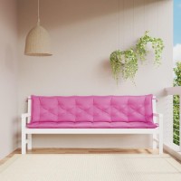 Vidaxl Garden Bench Cushions 2Pcs Pink 78.7X19.7X2.8 Fabric