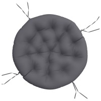 vidaXL Round Cushion Anthracite 脴 39.4