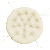 vidaXL Round Cushion Cream 脴 39.4