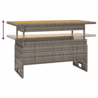 Vidaxl Patio Table Gray 39.4