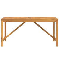 Vidaxl Patio Dining Table 59.1X35.4X29.1 Solid Wood Acacia