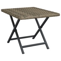 vidaXL Folding Table Gray 17.7