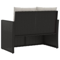 vidaXL Patio Bench with Cushions Black 41.3
