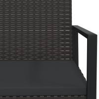 vidaXL Patio Bench with Cushions Black 41.7