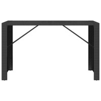 vidaXL Bar Table with Glass Top Black 72.8