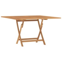 Vidaxl Folding Patio Table 47.2X47.2X29.5 Solid Wood Teak