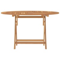 Vidaxl Folding Patio Table 47.2X29.5 Solid Wood Teak