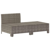 Vidaxl 2 Piece Patio Lounge Set With Cushions Gray Poly Rattan