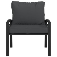 Vidaxl Patio Chair With Gray Cushions 26.8X29.9X31.1 Steel