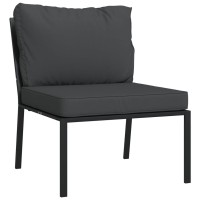 Vidaxl Patio Chairs With Gray Cushions 2 Pcs 23.6X29.1X31.1 Steel