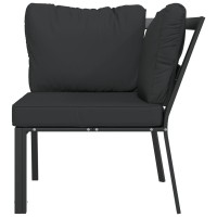 Vidaxl Patio Chair With Gray Cushions 29.9X29.9X31.1 Steel