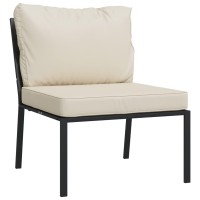 Vidaxl Patio Chairs With Sand Cushions 2 Pcs 23.6X29.1X31.1 Steel