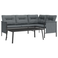 Vidaxl 2 Piece Patio Lounge Set Anthracite Steel