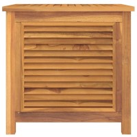 Vidaxl Patio Storage Box With Bag 23.6X19.7X22.8 Solid Wood Teak