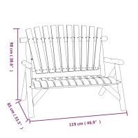 vidaXL 2-Seater Patio Bench 46.9