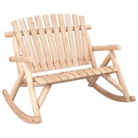 Vidaxl 2-Seater Patio Rocking Bench 48.4X37.8X40.2 Solid Wood Spruce