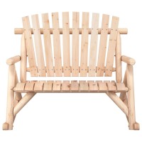 Vidaxl 2-Seater Patio Rocking Bench 48.4X37.8X40.2 Solid Wood Spruce