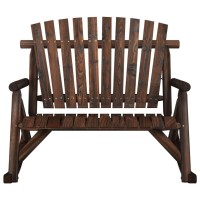 Vidaxl 2-Seater Patio Rocking Bench 48.4X37.8X40.2 Solid Wood Spruce