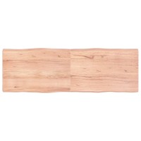 Vidaxl Table Top Light Brown 6.7X23.6X(0.8-2.4) Treated Solid Wood Live Edge