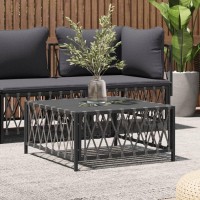 Vidaxl Patio Table Anthracite 27.6X27.6X13.4 Woven Fabric