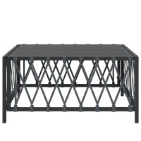 Vidaxl Patio Table Anthracite 27.6X27.6X13.4 Woven Fabric