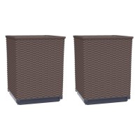 vidaXL Planters 2 pcs Brown 11.8