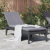 vidaXL Sun Lounger with Cushion Anthracite 73.2