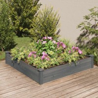 vidaXL Garden Raised Bed with Liner Gray 47.2