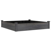 vidaXL Garden Raised Bed with Liner Gray 47.2