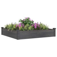 vidaXL Garden Raised Bed with Liner Gray 47.2