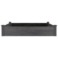 vidaXL Garden Raised Bed with Liner Gray 47.2