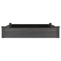 vidaXL Garden Raised Bed with Liner Gray 47.2