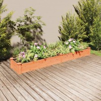 vidaXL Garden Raised Bed with Liner Brown 94.5