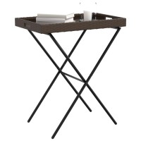 vidaXL Folding Tray Table Brown 25.6