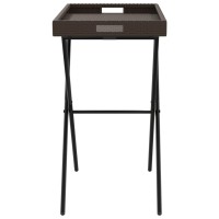 vidaXL Folding Tray Table Brown 25.6