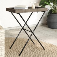 vidaXL Folding Tray Table Gray 25.6