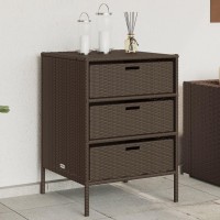 vidaXL Patio Storage Cabinet Brown 21.7