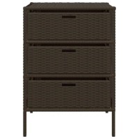 vidaXL Patio Storage Cabinet Brown 21.7