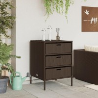 vidaXL Patio Storage Cabinet Brown 21.7