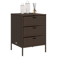 vidaXL Patio Storage Cabinet Brown 21.7