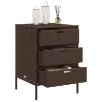 vidaXL Patio Storage Cabinet Brown 21.7