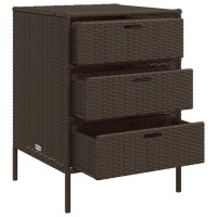 vidaXL Patio Storage Cabinet Brown 21.7