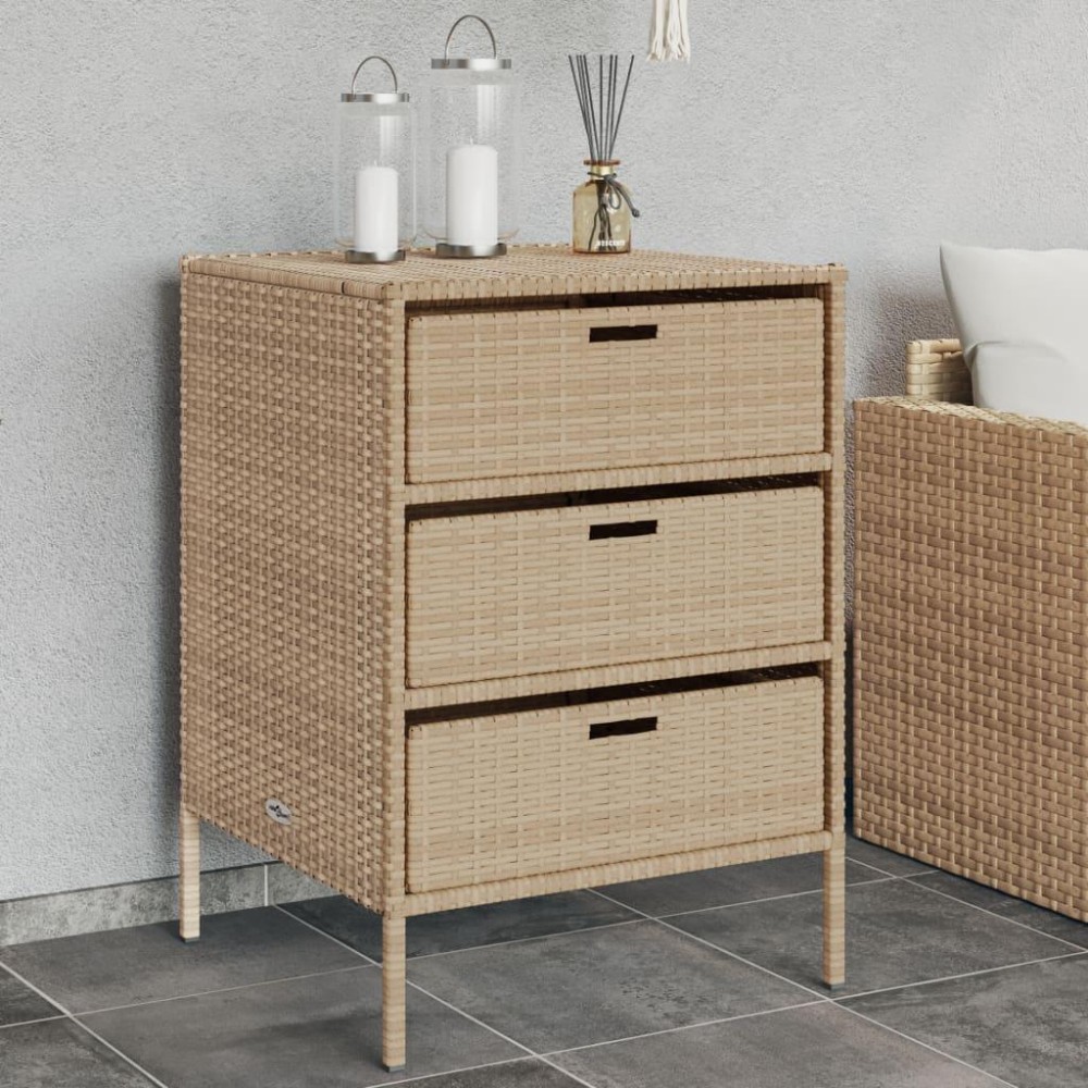 vidaXL Patio Storage Cabinet Beige 21.7