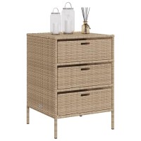 vidaXL Patio Storage Cabinet Beige 21.7