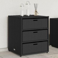 vidaXL Patio Storage Cabinet Black 21.7