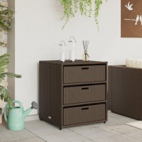 vidaXL Patio Storage Cabinet Brown 21.7