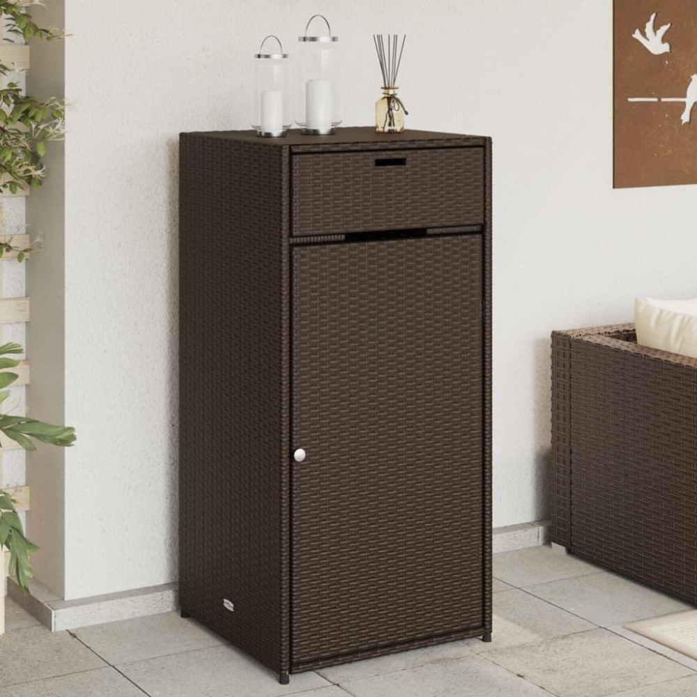 vidaXL Patio Storage Cabinet Brown 21.7