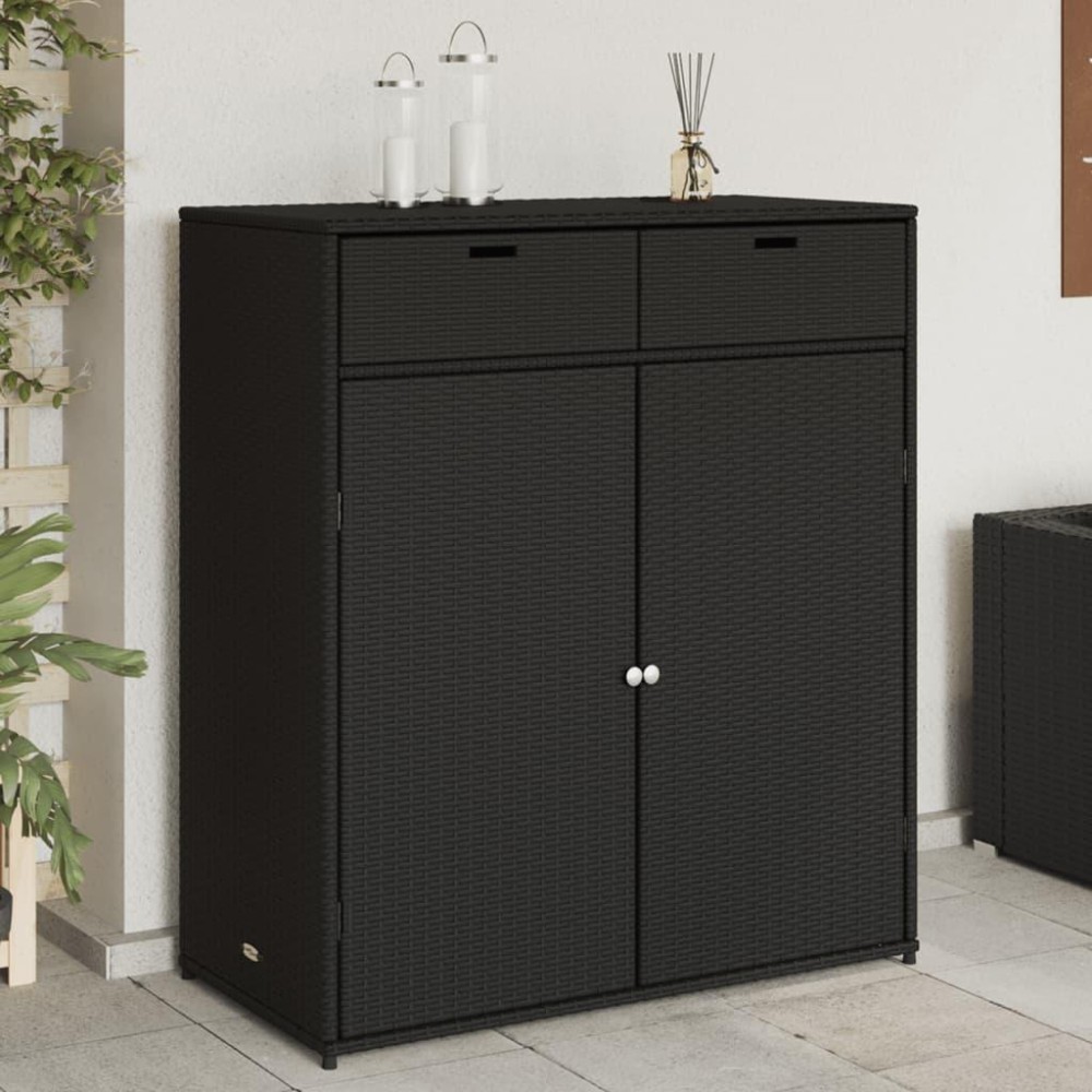 vidaXL Patio Storage Cabinet Black 41.3