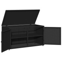 vidaXL Patio Storage Cabinet Black 43.3