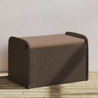 vidaXL Storage Bench with Cushion Brown 31.5